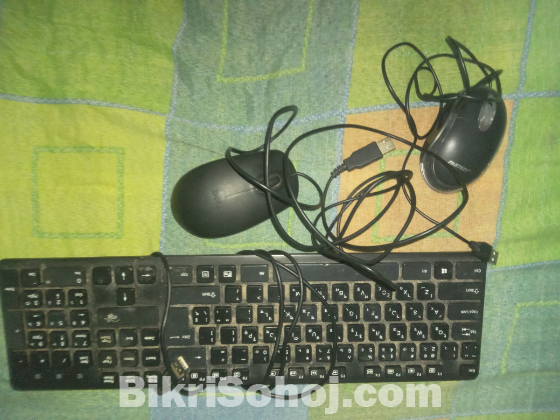 Keyboard With 2 mouse